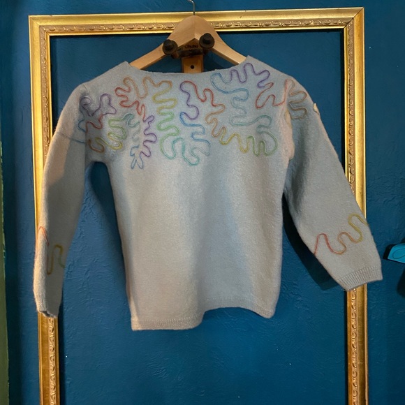 Rainbow Coral Road in the Sky Boxy Sweater - Picture 4 of 8